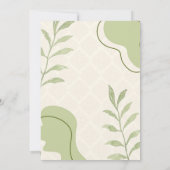 Green Watercolor Floral Engagement Invitation 招待状 (裏面)