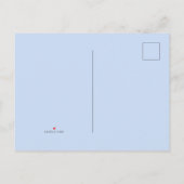 Green Watercolor Floral Faux Gold Photo Baptism インビテーションポストカード (裏面)