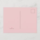 Green Watercolor Floral Faux Gold Photo Baptism インビテーションポストカード (裏面)