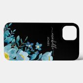 Green Watercolor Flowers  Case-Mate iPhoneケース (裏面 (横))