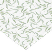 Green Watercolor Leaves Botanical Pattern ショートテーブルランナー (コーナー)