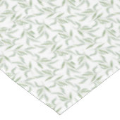 Green Watercolor Leaves Botanical Pattern テーブルクロス (アングル)