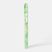 Green Watercolor Plumeria Flower Phone Case iPhone 16ケース (左側面)