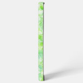 Green Watercolor Plumeria Flower Phone Case Samsung Galaxyケース (左側面)