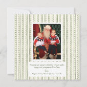 Green Watercolor Scallop Pattern Christmas シーズンカード (裏面)