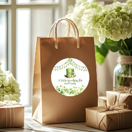 Green Watercolor Shamrock St Patrick's Day Party ラウンドシール