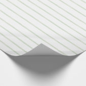 Green Watercolor Stripes Christmas Wrapping Paper ラッピングペーパー (角)