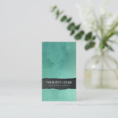 Green Watercolor Wash Retail Trade Business Card 名刺 (スタンド正面)