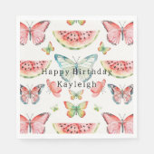 Green Watermelon Birthday スタンダードランチョンナプキン (正面)