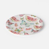 Green Watermelon Birthday ペーパープレート (アングル)