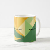 Green Wave抽象芸術のパーソナライズ コーヒーマグカップ (正面右)