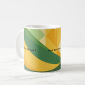 Green Wave抽象芸術のパーソナライズ コーヒーマグカップ (正面左)