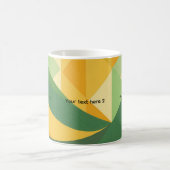 Green Wave抽象芸術のパーソナライズ コーヒーマグカップ (中央)