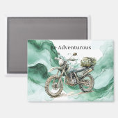 Green Wave Motorcycle Be Adventurous マグネット (正面/裏面)