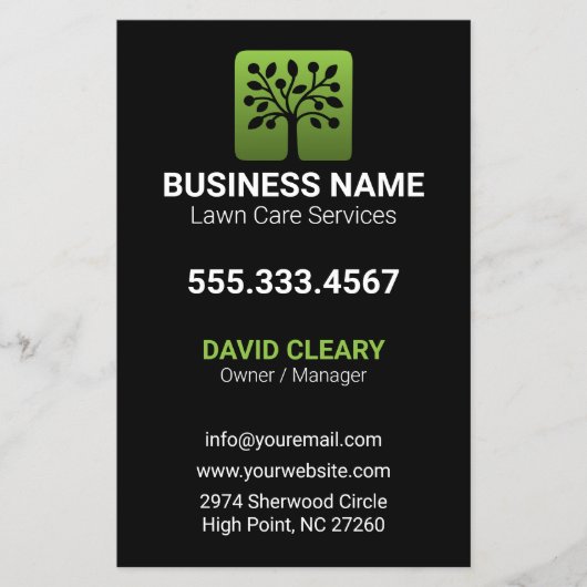 Green Wave Professional Tree Lawn Care チラシ (正面)