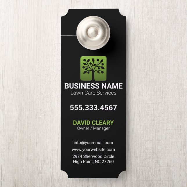 Green Wave Professional Tree Lawn Care ドアノブサイン (ノブ)