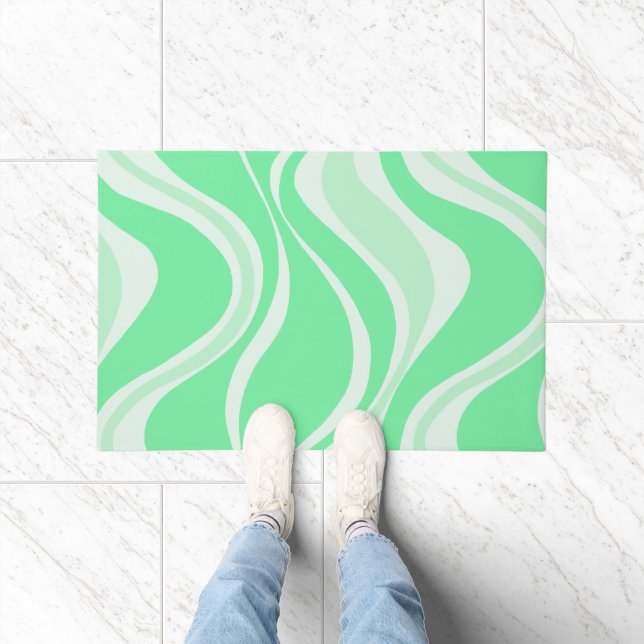 Green Waves Door Mat ドアマット (室内)