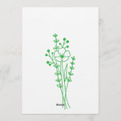 Green Wavy Frame Heart Photo Save the Date Card 招待状 (裏面)