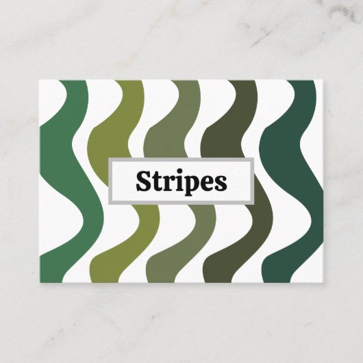 Green Wavy Stripes 名刺 (正面)