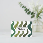 Green Wavy Stripes 名刺 (スタンド正面)