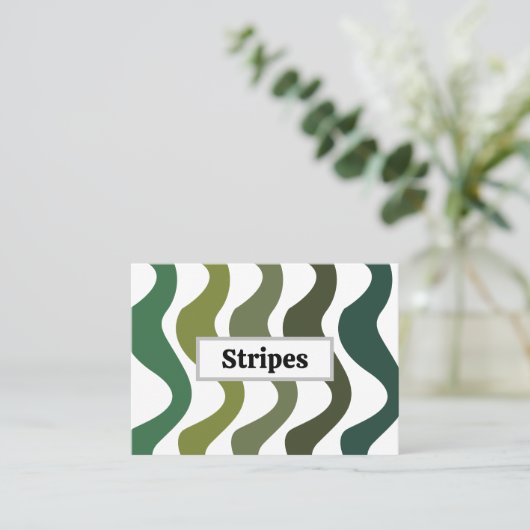 Green Wavy Stripes 名刺 (スタンド正面)