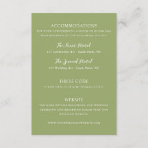 Green Wedding Details
