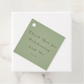 Green Wedding Favor Tag Template フェイバータグ (インサイチュ)