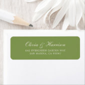 Green Wedding Return Address Label ラベル (インサイチュ)