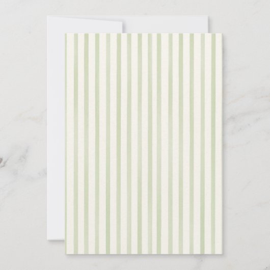 Green Wedding Striped Invitation 招待状 (裏面)