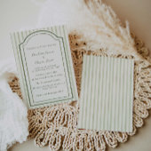Green Wedding Striped Invitation 招待状