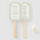 Green Wedding Striped Program ハンドファン (正面&裏面)