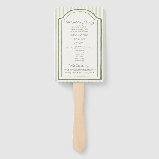Green Wedding Striped Program ハンドファン (裏面)