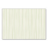 Green Wedding Striped Table Card テーブルナンバー (裏面)