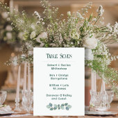 Green Wedding Table Number List of Names プログラム