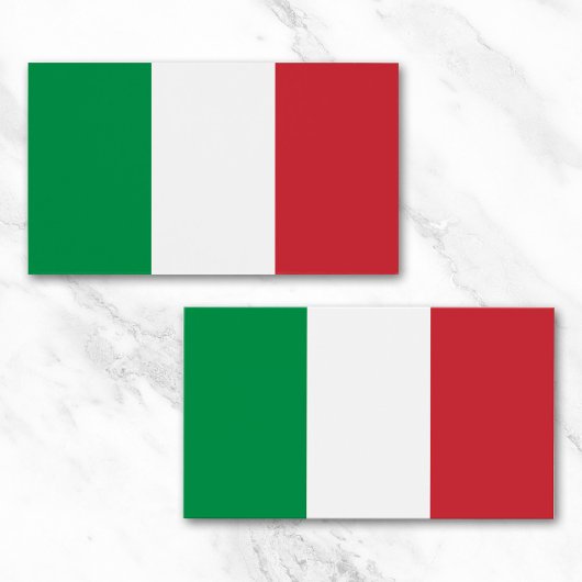 Green White and Red Italian Colors Business Card