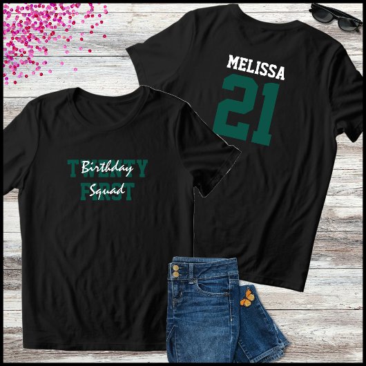 Green & White Birthday Squad 21st Birthday トライブレンドＴシャツ