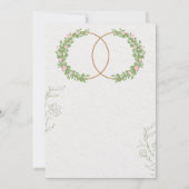 Green & White Botanical Wedding Invite 招待状 (裏面)
