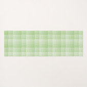 Green White Checker Abstract Pattern ヨガマット (裏面(横))