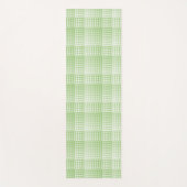 Green White Checker Abstract Pattern ヨガマット (正面)