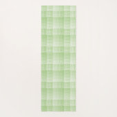 Green White Checker Abstract Pattern ヨガマット (裏面)