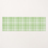 Green White Checker Abstract Pattern ヨガマット (正面(横))