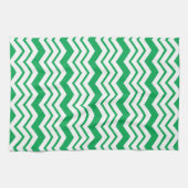 Green White Chevron Zigzag Pattern Design  キッチンタオル (横)