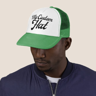 GREEN & WHITE Custom Trucker Hat Mesh Cap Blank キャップ