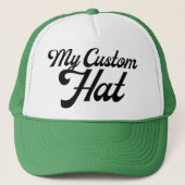 GREEN & WHITE Custom Trucker Hat Mesh Cap Blank キャップ (正面)