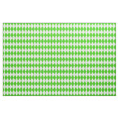 Green White Harlequin Diamonds Checkers Design  ファブリック (ヤード)