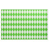 Green White Harlequin Diamonds Checkers Design  ファブリック (ファットクウォーター)