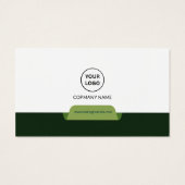 Green & White Modern Corporate Business Card (裏面)