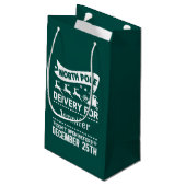 GREEN & White North Pole SANTA配送名 スモールペーパーバッグ (裏面アングル)