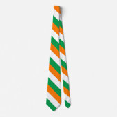 Green White Orange Flag of Ireland ネクタイ (正面)