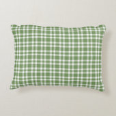 Green White Plaid Pattern アクセントクッション (裏面)